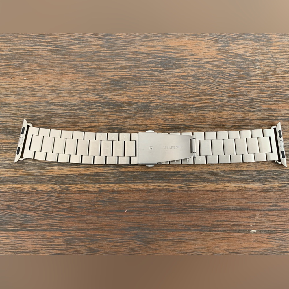 Stainless steel Apple Watch band for a man